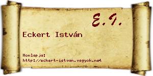 Eckert István névjegykártya
